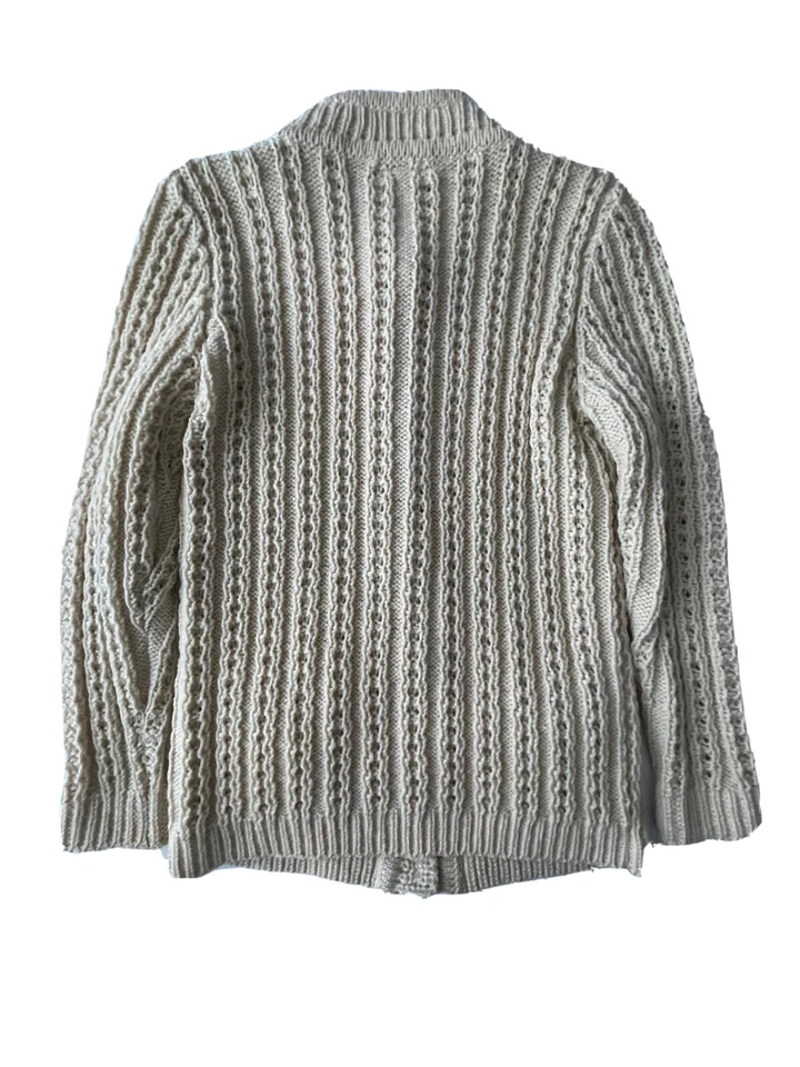 Suéter Gaeltarra Harrods Mujer Pequeño 34 Aran Telar a Mano Lana Irlanda Cárdigan Foto 2 de 4