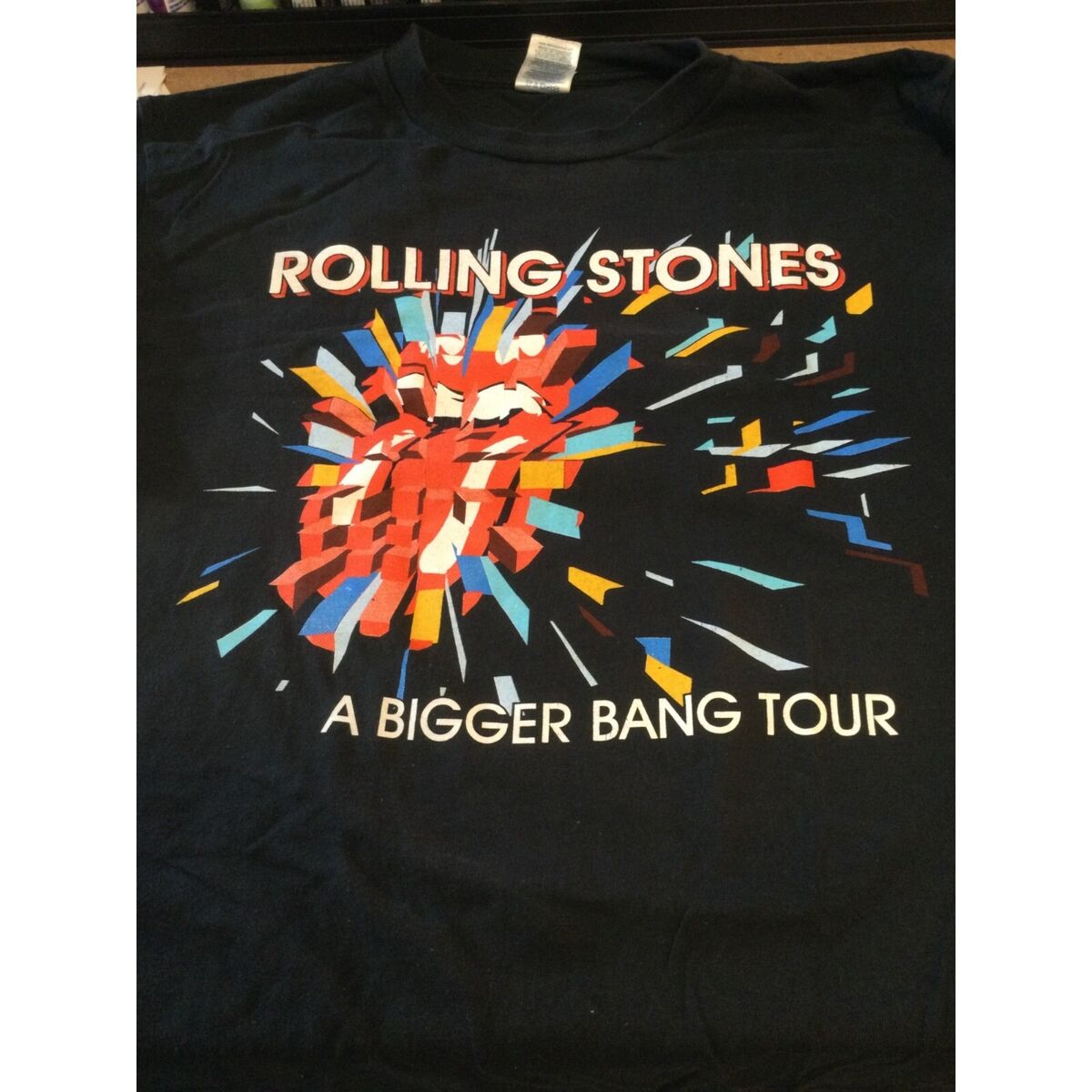 The Rolling Stones A Bigger Bang Tour Men's L Large Black The Rolling Stones A Bigger Bang Tour Men's L Large Black