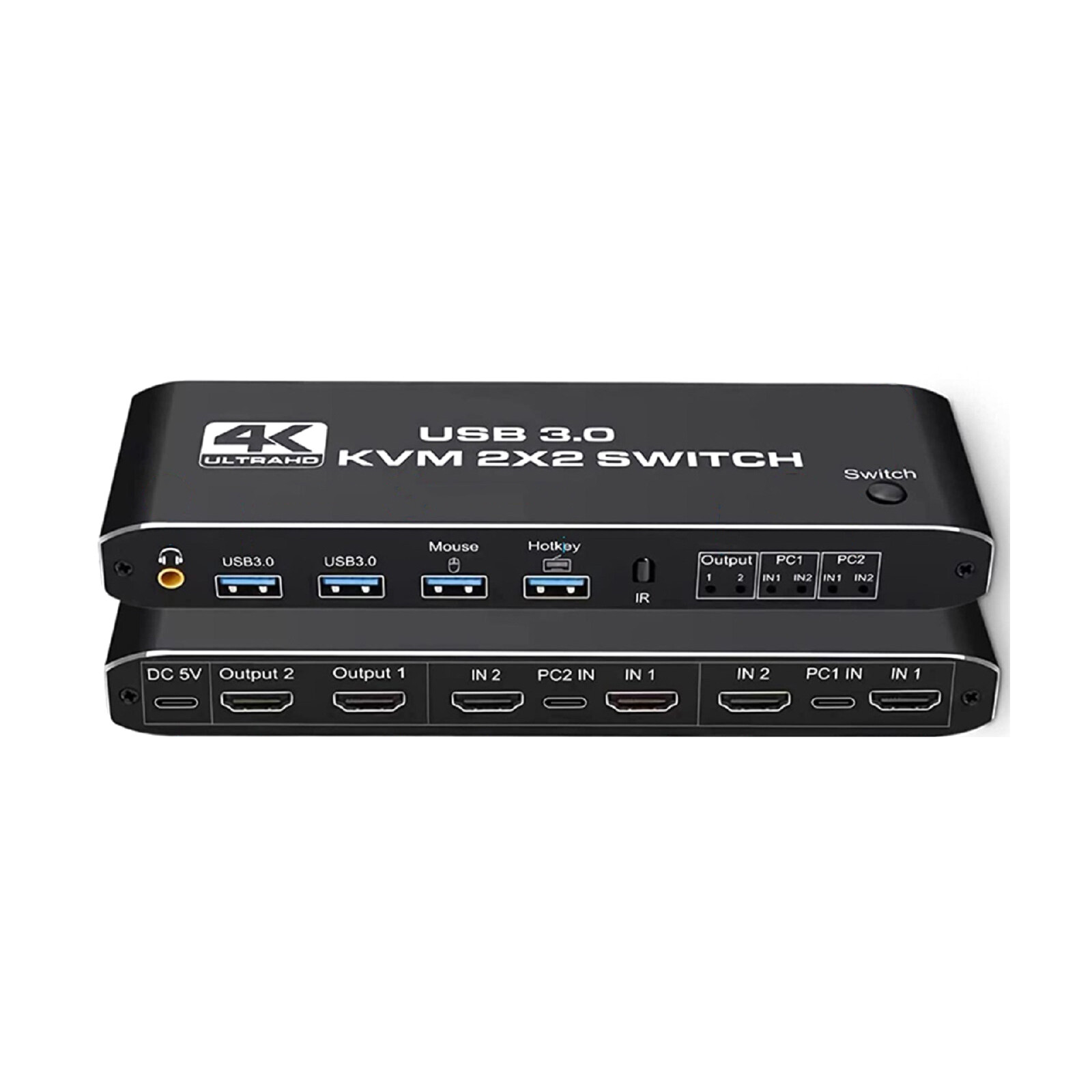 2 in 2 out Dual Monitor HDMI KVM Switch Display USB 3.0 HDMI KVM Switch