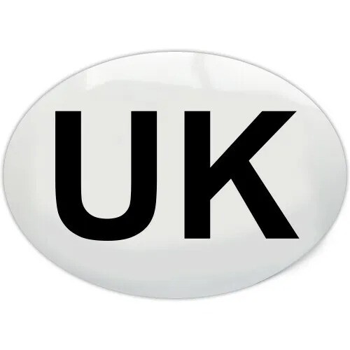 UK OVAL AUFKLEBER Straßenzulassung Magnet Sticker Badge Europa EU GB Reise Auto - Bild 3 von 4