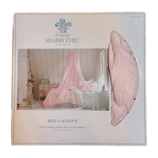 Simply Shabby Chic Bed Canopy Ruffles Discontinued Light Pink Open Box