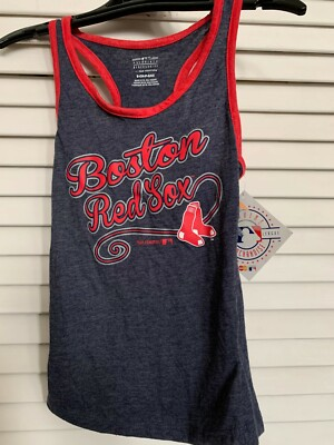 #ad Team Athletics MLB Baseball Girls 6X Small Boston Red Sox Tank Top 131 w Tags $4.52