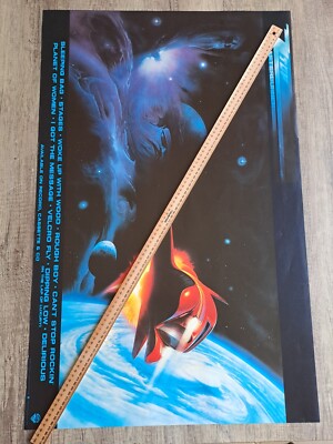 VINTAGE POSTER ZZ TOP Afterburner Store Promo 2 Sided (1985) 885x570 VGC/NM