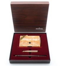 NEW Sheaffer Vintage Desk Set Ball Point Pen on Onyx Base S08
