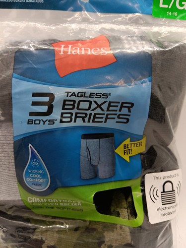 Hanes Boxer Briefs Boys Lg Comfort Soft 3 Pair - Picture 2 of 7
