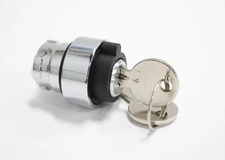 RB2BG4 22.5mm 2 Position Maintained Key Switch Key Removal Left & Right RB2BE101