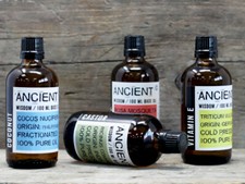 ANCIENT WISDOM PURE BASE MASSAGE OILS 100ml- WIDE RANGE - SELECT OIL  - BARGAIN