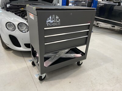 MAC TOOLS 3-Drawer Utility Cart w/ Full Lid -Carbon Gray Fully welded ...