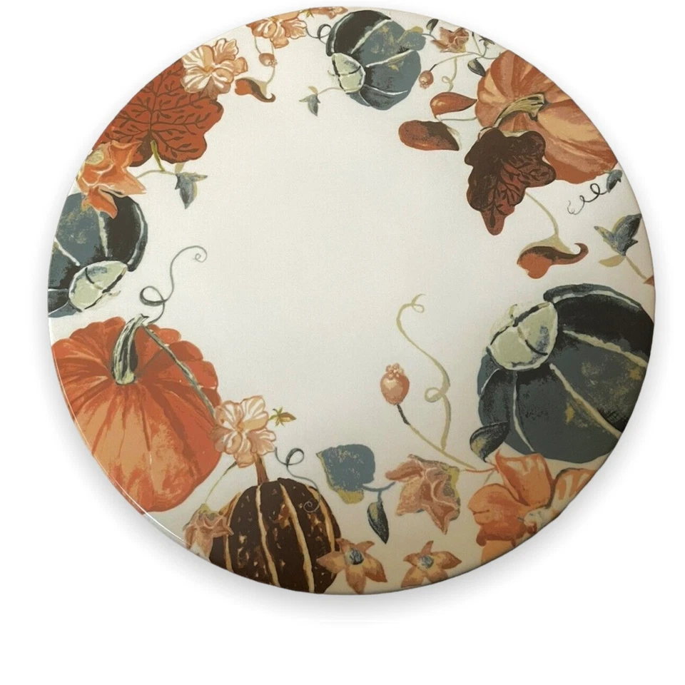 Threshold -12" Fall Stoneware Pumpkin Cake Stand White - Изображение 2 из 3