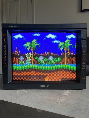 Sony Trinitron PVM-2130QM 21" Retro Gaming CRT Professional Video Monitor 1/2