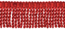 Cherry Red / 3" Knitted Bullion Fringe Trim / Color: E13 [By The Yard]