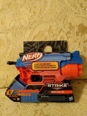 NEW - Nerf Alpha - Strike BOA RC-6 w/ 6 Darts - Rotating Drum, Red/Blue 
