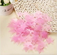 200 Glow In the Dark Plastic Star Stickers Kids Baby Home Ceiling Wall Decals