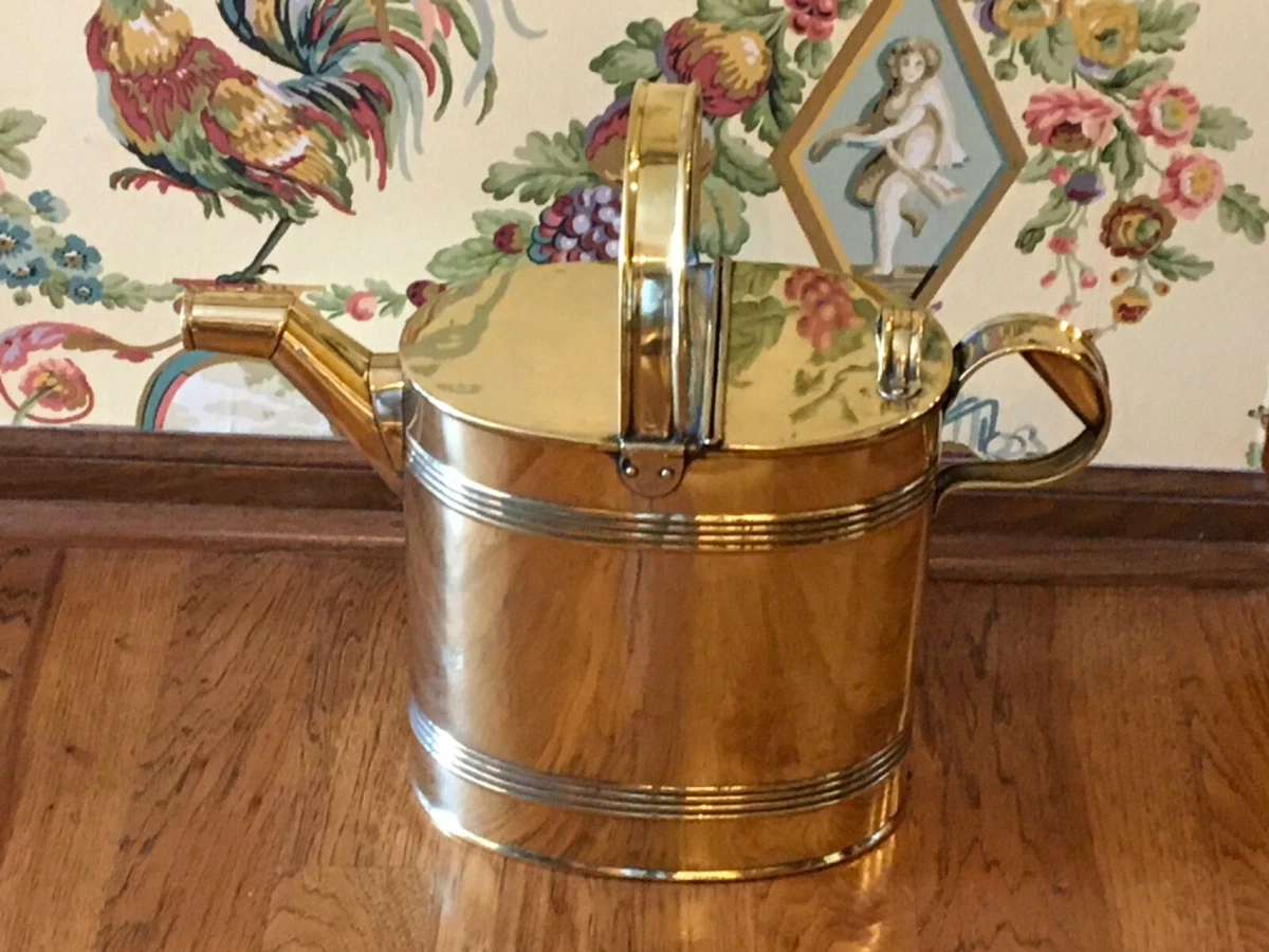 English Brass Hot Water Can LARGE Servants Victorian Watering Can Circa  1880 | eBay