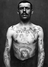 Vintage Tattoo Image 14 x 11" Photo Print