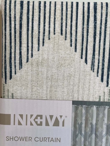 Ink+Ivy Zach Shower Curtain - Blue/grey - Picture 5 of 8