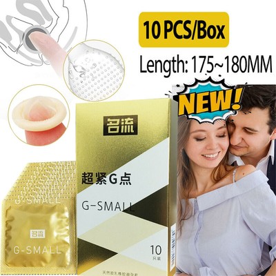 50PCS Small Size Tight Condoms Ultra Thin Latex Condom Men Products 45MM Spike