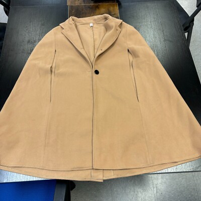 OC Order Plus Womens Jacket Vest Buttoned Sleeveless Camel Small
