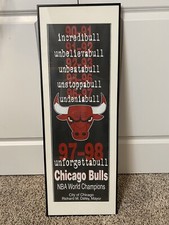 LAST DANCE! (4) Rare Michael Jordan City of Chicago Framed NBA Bulls Banners