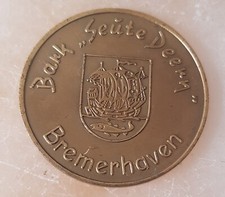 Medaille Bark Seute Deern Bremerhaven, Wappen 40mm