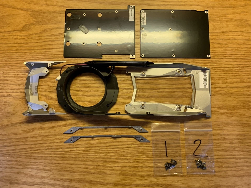 GeForce GTX 1080 Founders Edition Shroud/Case w/ LED, Backplate and Screws ONLY - Image 2 of 3