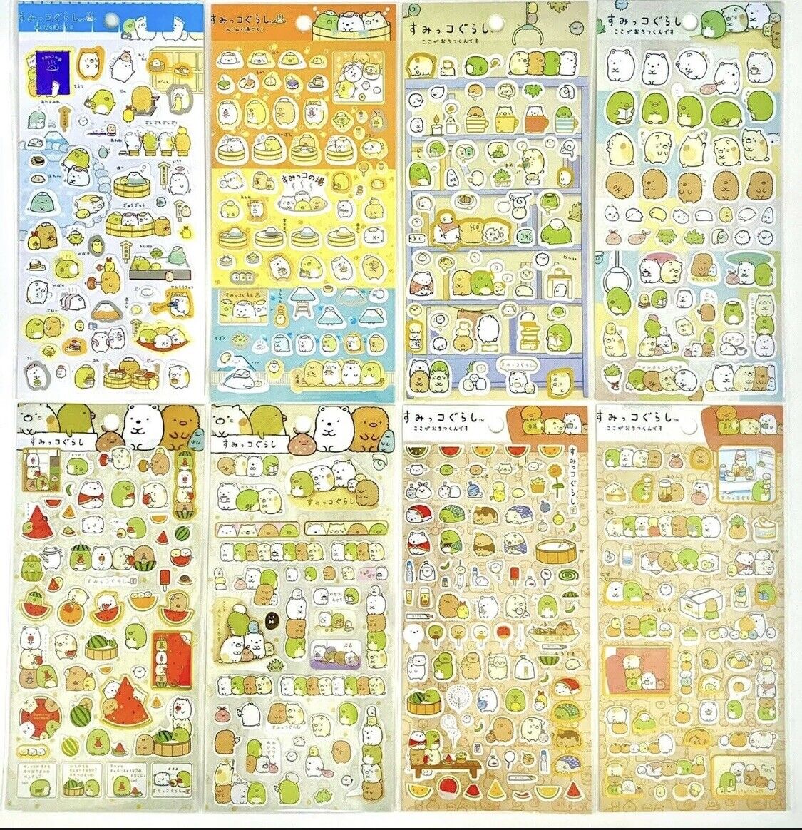 Sumikko Gurashi すみっコぐらし Stickers - Set E – Happypostcrossingshop