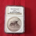 2008P AUSTRALIA YEAR OF THE MOUSE 1 OZ .999 FINE SILVER NGC CERTIFIED MS 69