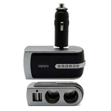 Dual Socket 2 Way USB Port Vehicle Charger Car Lighter Splitter DC 12V