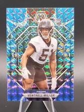 2023 Panini Mosaic Ventrell Miller RC Rookie Blue Reactive Prizm #374-Jaguars
