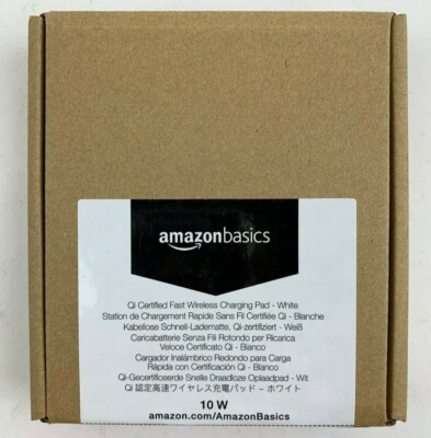 Qi Wireless Charger 10W Fast Charge, Ultra-Slim, White