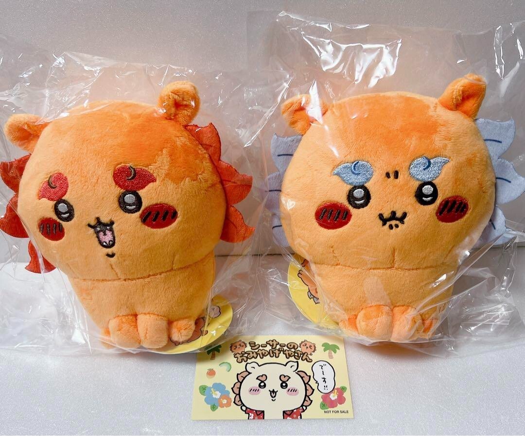 Chiikawa SET 2 Shisa Okinawa Plush 15cm Doll Aun Shisa Party Japan