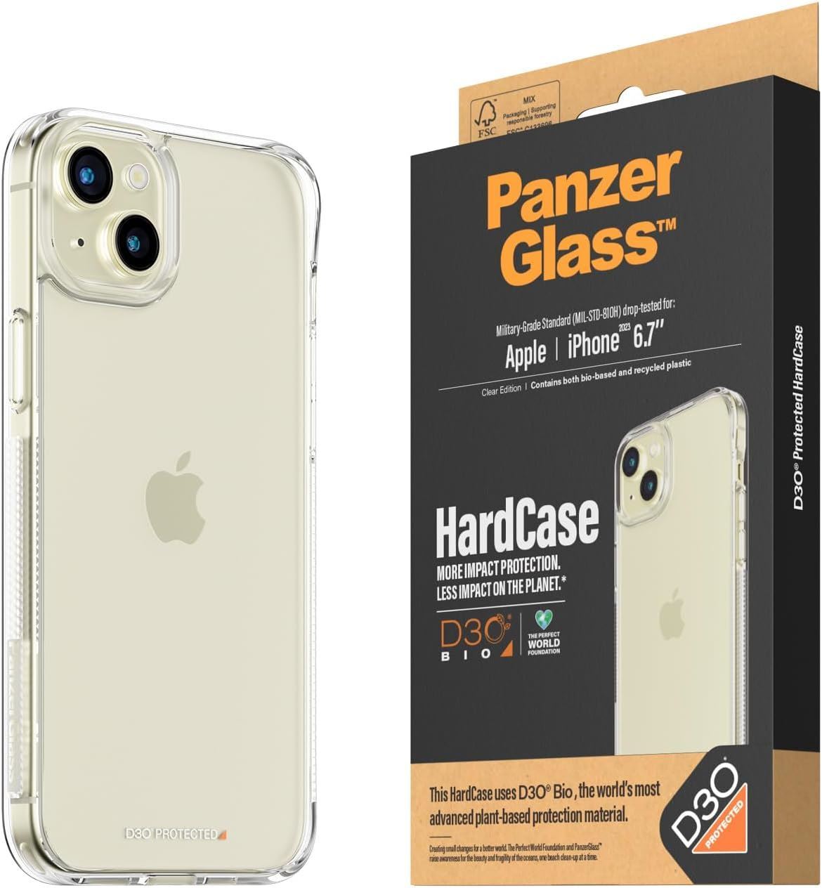 Panzer Glass Military Grade Standard Drop Tested Case for iPhone 15 Plus Clear