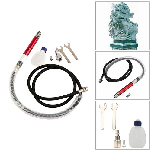 Druckluftschleifer Mini Stabschleifer Druckluft Geradschleifer Gravur Fräser Set - Bild 2 von 10