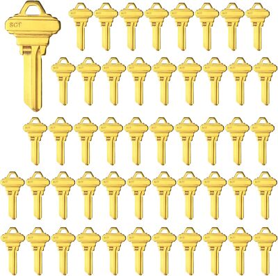 50PCS SC1 Key Blanks Uncut Blank Keys Copper Structures Blank Keys 5Pin