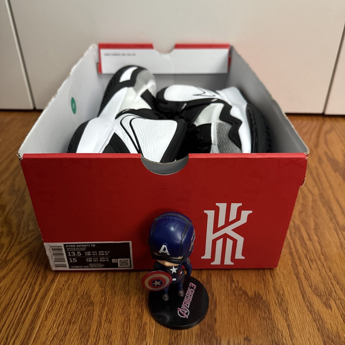 NIKE Kyrie Infinity TB White Black White DO9616 100 - Sz 11.5 New/NoLid Nike Kyrie Infinity TB White Black Basketball Shoes DO9616  main image 3