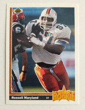 RUSSELL MARYLAND 1991 Upper Deck Football Star Rookie #5 Dallas Cowboys