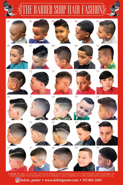 NEW 24 X 36 BARBER SHOP POSTER MODERN HAIR STYLES YOUHT ...