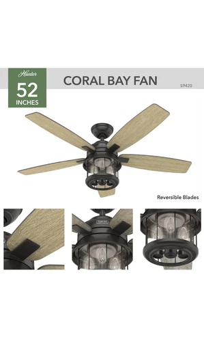 Hunter Coral Bay 52 LED Coral Bay 52" 5 Blade Indoor / Outdoor - Copper - Picture 8 of 8
