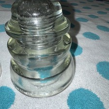 Lot of 2 Vintage Glass Electrical Insulators Made In The USA