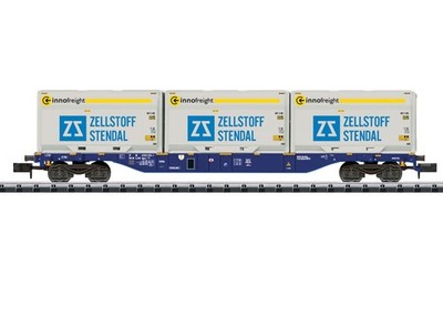 Minitrix N 18420 Containertragwagen Bauart Sgnss der ERR