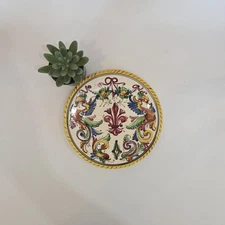 Deruta Majolica plates Italian Fratelli Italy vintage handpainted