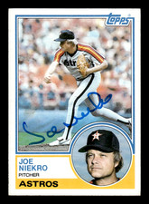 Joe Niekro Astros 1983 Topps RC Auto #221 SIGNED w/COA