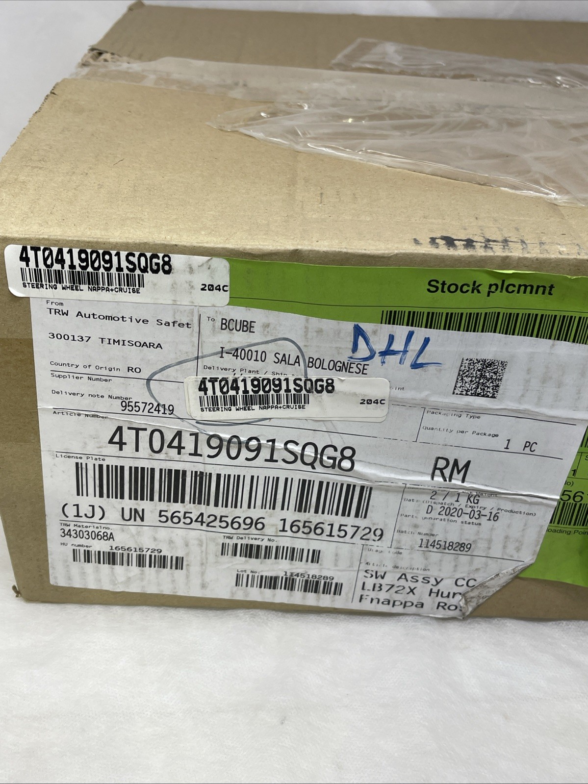 NEW OEM LAMBORGHINI HURACAN EVO STO 4T0419091SQG8 SPORT STEERING WHEEL