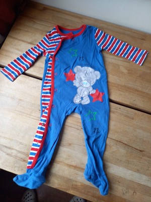Tiny Tatty Teddy Me to You Baby Sleepsuit 9-12 months WASHED & CLEANED VGC