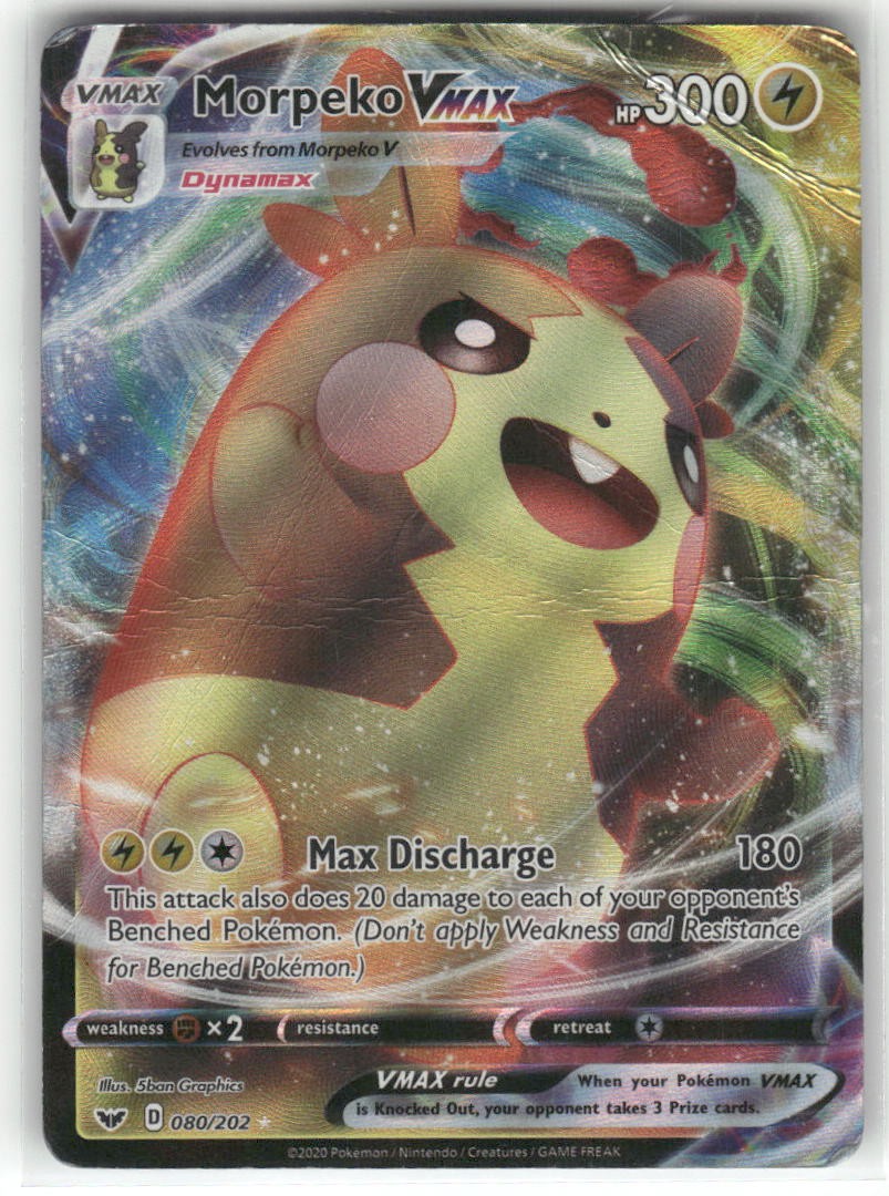 Morpeko VMAX Holo Ultra Rare SWSH01: Sword & Shield Base Set 080/202 DMG