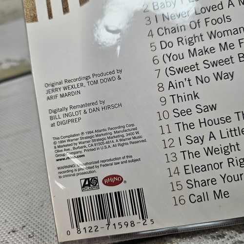 The Very Best Of Aretha Franklin The 60s CD 1994 Greatest Hits Music Vintage New - Picture 4 of 8