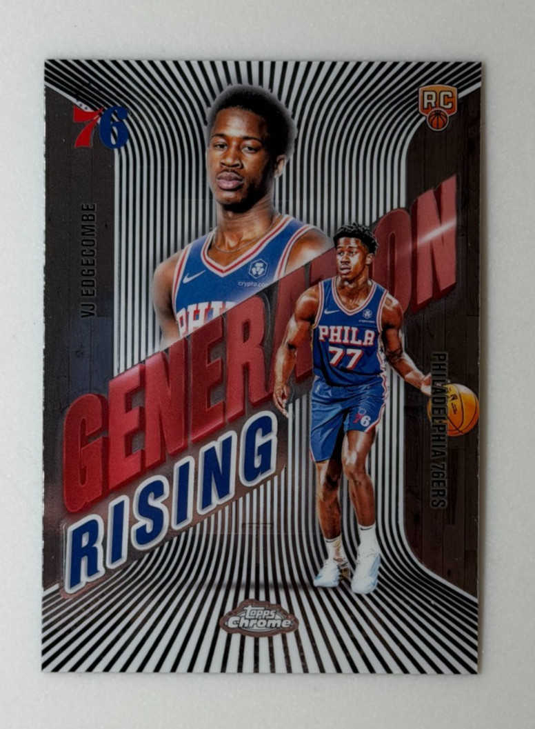 2025-26 Topps Chrome VJ Edgecombe Rookie Generation Rising #GR-3
