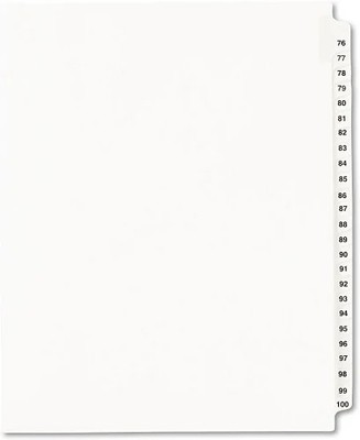 Stndrd Collated Legal Exhibit Avery(R) Style Dividers 76-100 Side Tab 8.5x11in