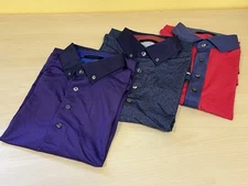 Greyson Golf Polo Lot of 3 Medium Red, Purple, Blue