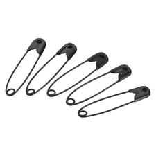 100 x Safety Pins 1.22 Inch Nickle Plated Small Sewing Pins Black